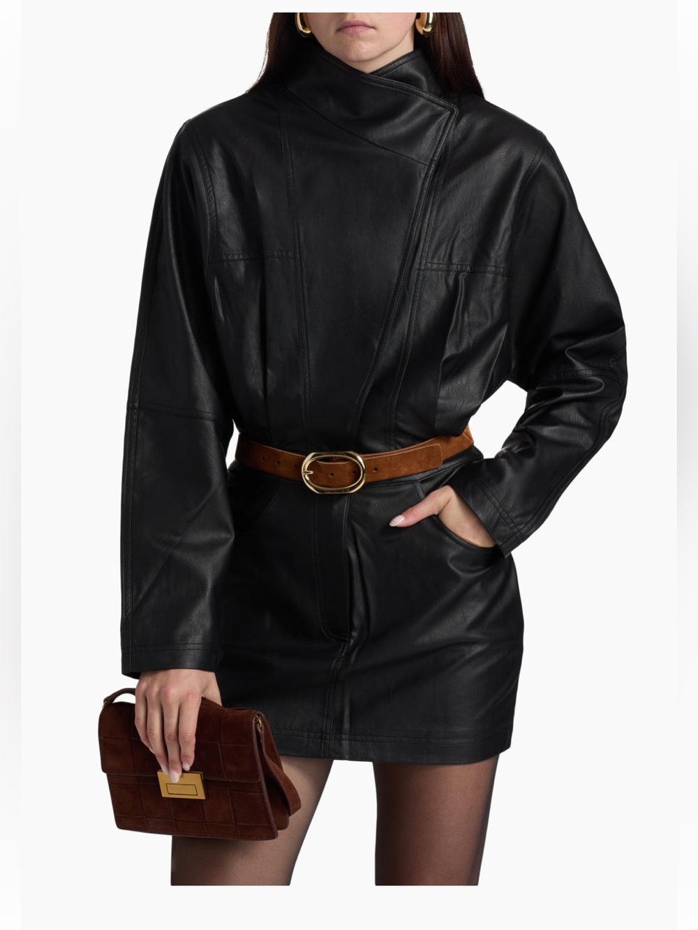 Ronny Kobo Maddix Faux leather mini dress - Picture 4 of 8